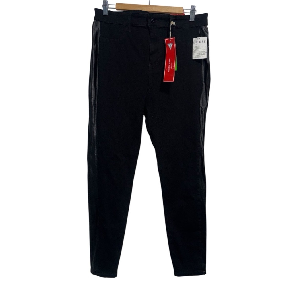 High rise skinny black guess jeans
